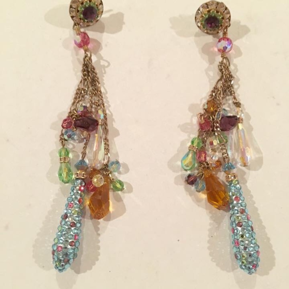 Multicolored chandelier earrings
